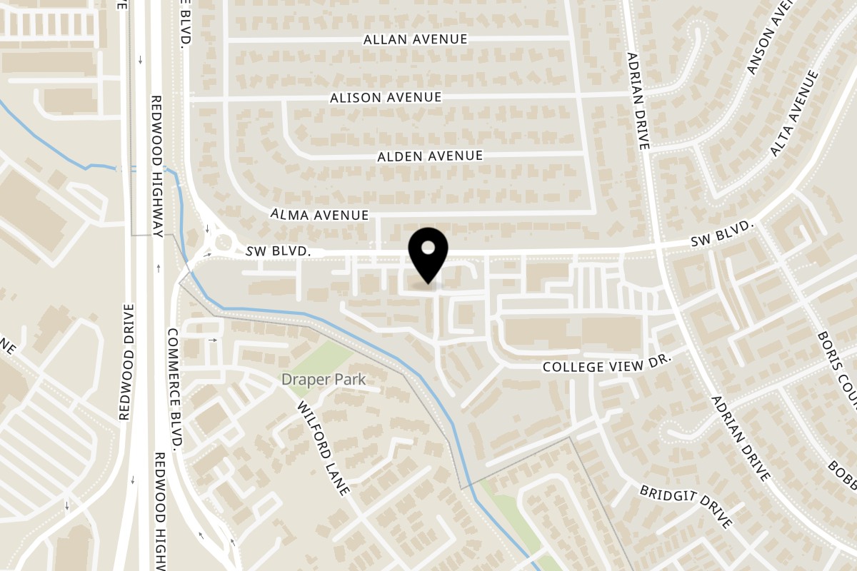 Map showing the location of Better Oaxaca on 157 Southwest Blvd in Rohnert Park